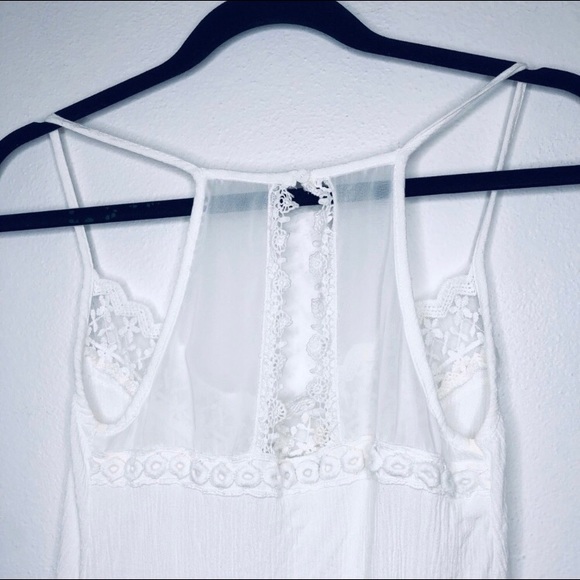 Sissy Boy Eyelet Crochet Detail Cami Sz S - Picture 2 of 5
